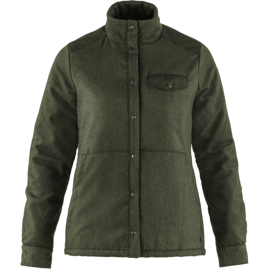 Canada Wool Padded Jacket W Fjällräven Canada Deep Forest