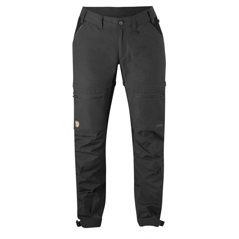 Abisko Lite Trekking Zip-Off Trousers W Short Dark Grey/Black Fjällräven Canada