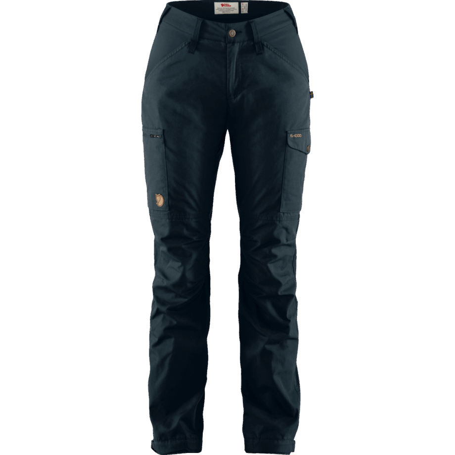 Dark Navy Fjällräven Canada Kaipak Trousers Curved W