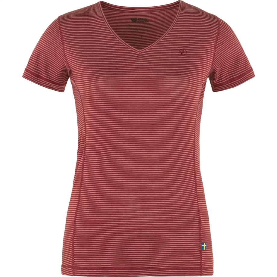 Pomegranate Red Fjällräven Canada Abisko Cool T-Shirt W