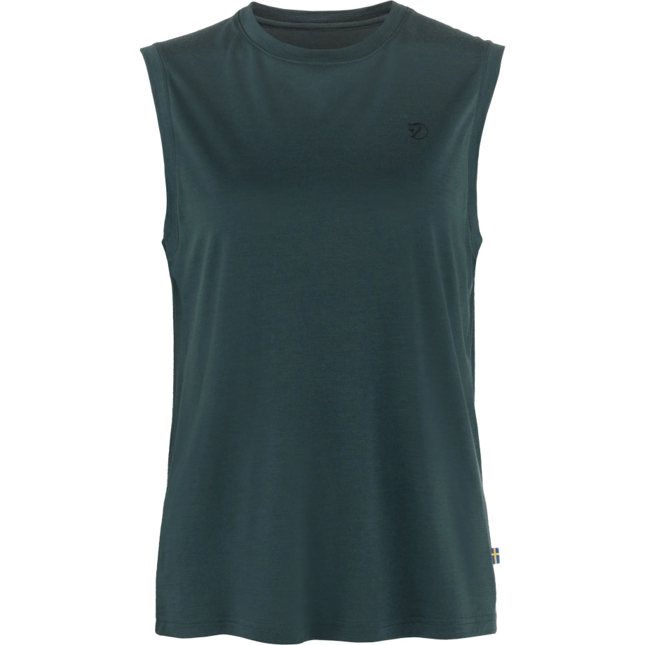 Dark Navy Fjällräven Canada Abisko Wool Tank Top W
