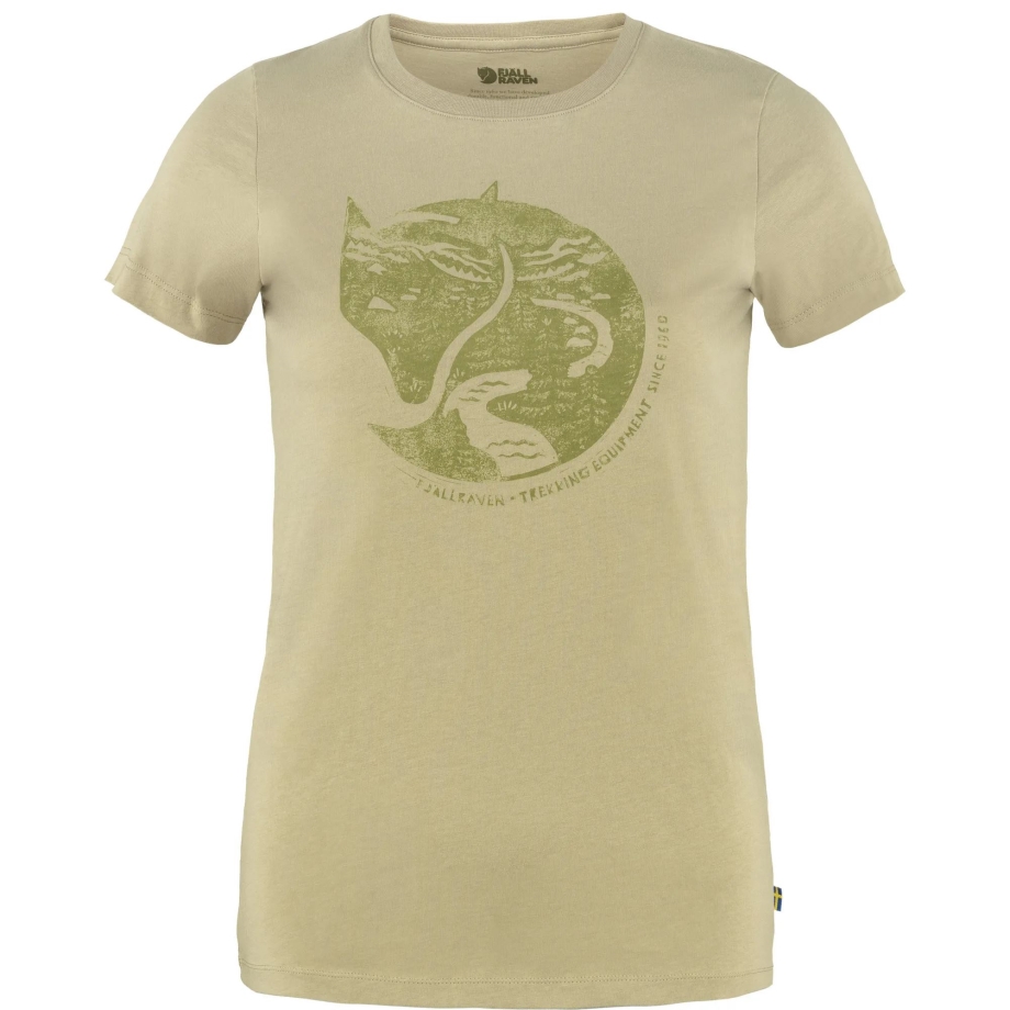 Fjällräven Canada Arctic Fox Print T-Shirt W Sand Stone