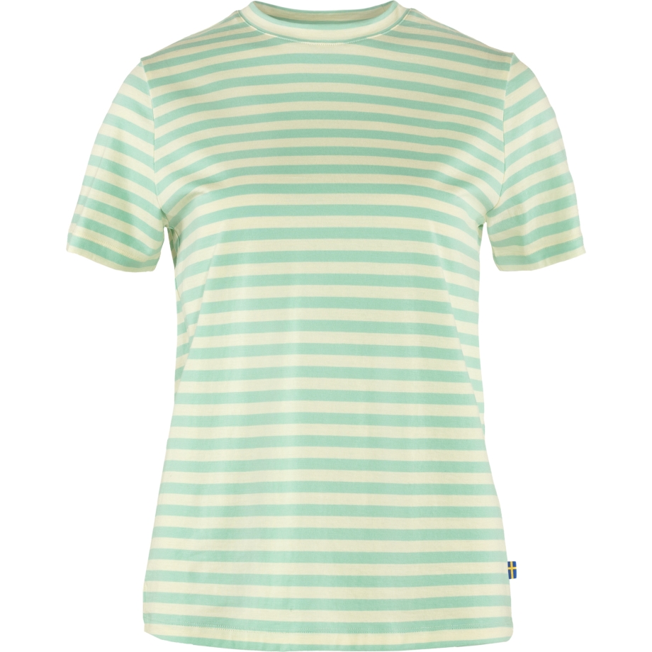 Sky-Chalk White Fjällräven Canada Art Striped T-Shirt W