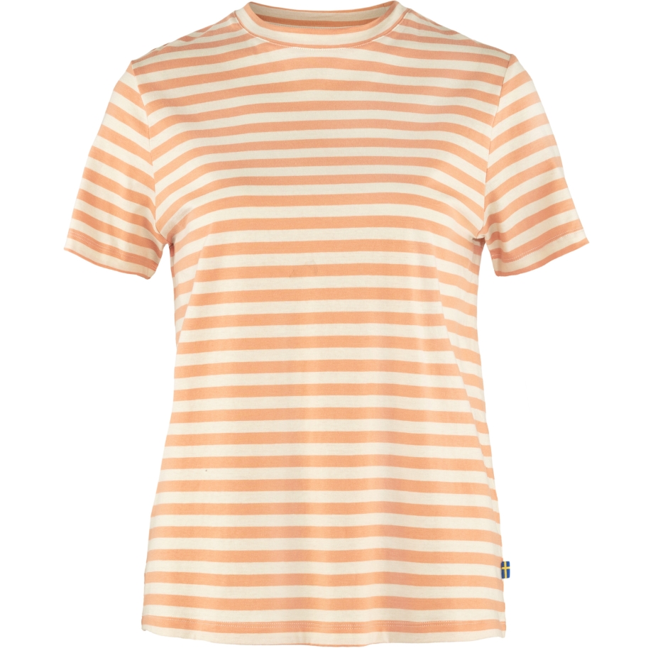 Art Striped T-Shirt W Fjällräven Canada Landsort Pink-Chalk White