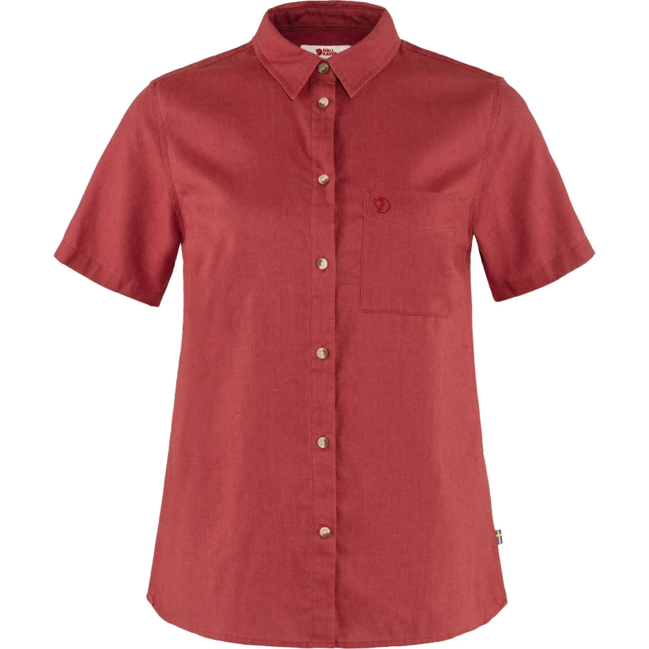 Fjällräven Canada Övik Travel Shirt Ss W Raspberry Red