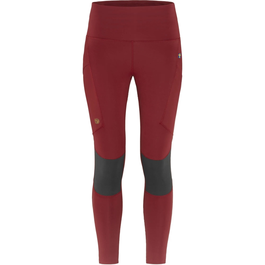 Fjällräven Canada Pomegranate Red-Iron Grey Abisko Trekking Tights Pro W