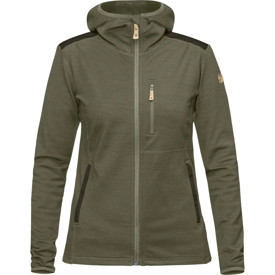 Keb Fleece Hoodie W Fjällräven Canada Laurel Green-Deep Forest