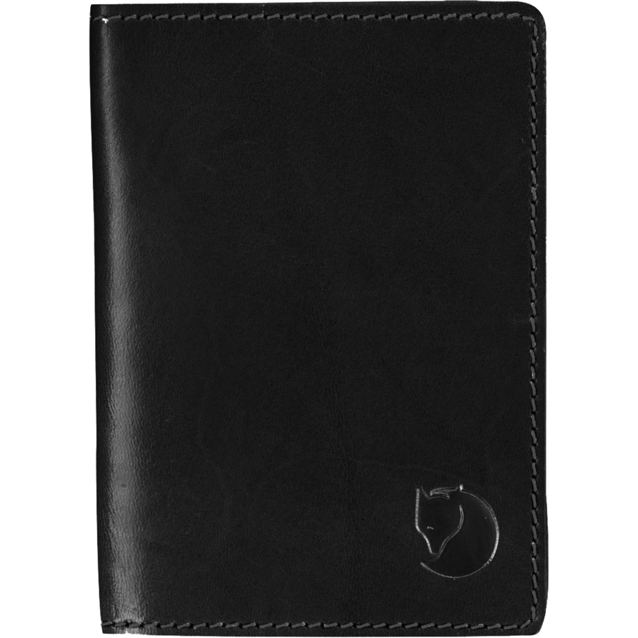 Black Fjällräven Canada Leather Passport Cover
