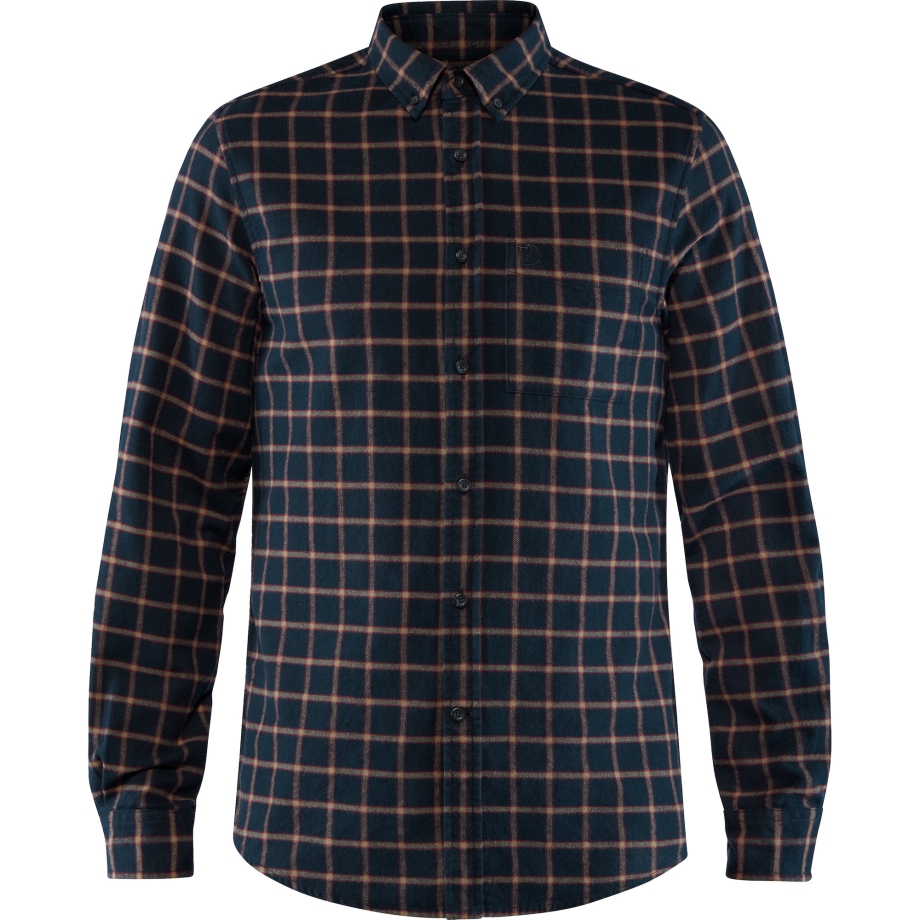 Dark Navy Övik Flannel Shirt M Fjällräven Canada