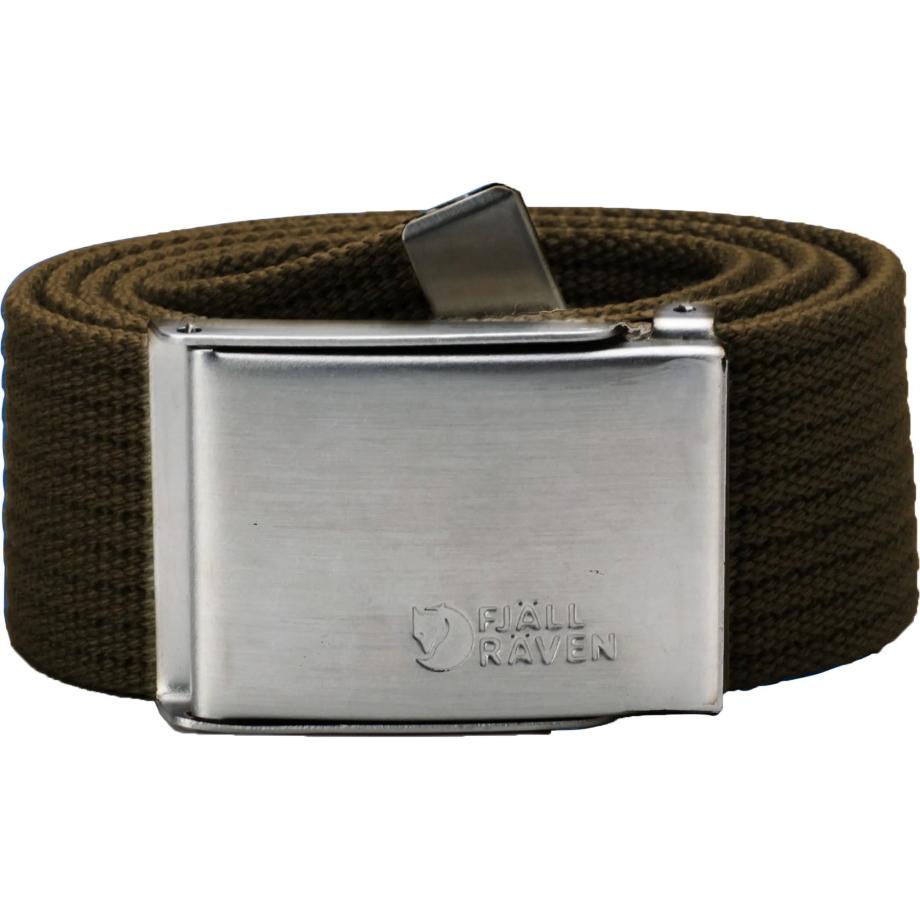 Fjällräven Canada Brand Dark Olive Canvas Belt