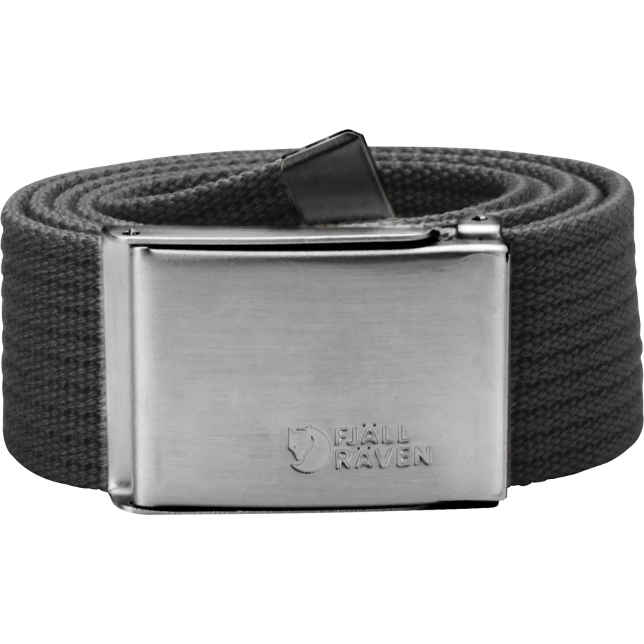 Fjällräven Canada Brand Canvas Belt Dark Grey