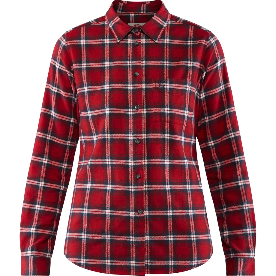 Fjällräven Canada Deep Red Övik Flannel Shirt W