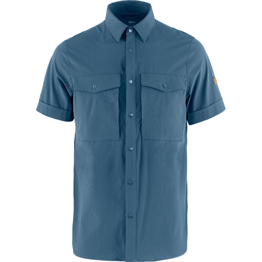 Abisko Trekking Shirt Ss M Fjällräven Canada Uncle Blue