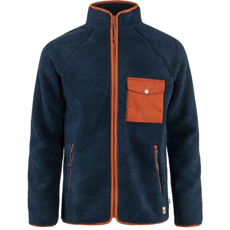 Vardag Pile Fleece M Navy-Autumn Leaf Fjällräven Canada