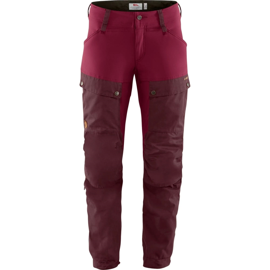 Dark Garnet-Plum Fjällräven Canada Keb Trousers Curved W Reg