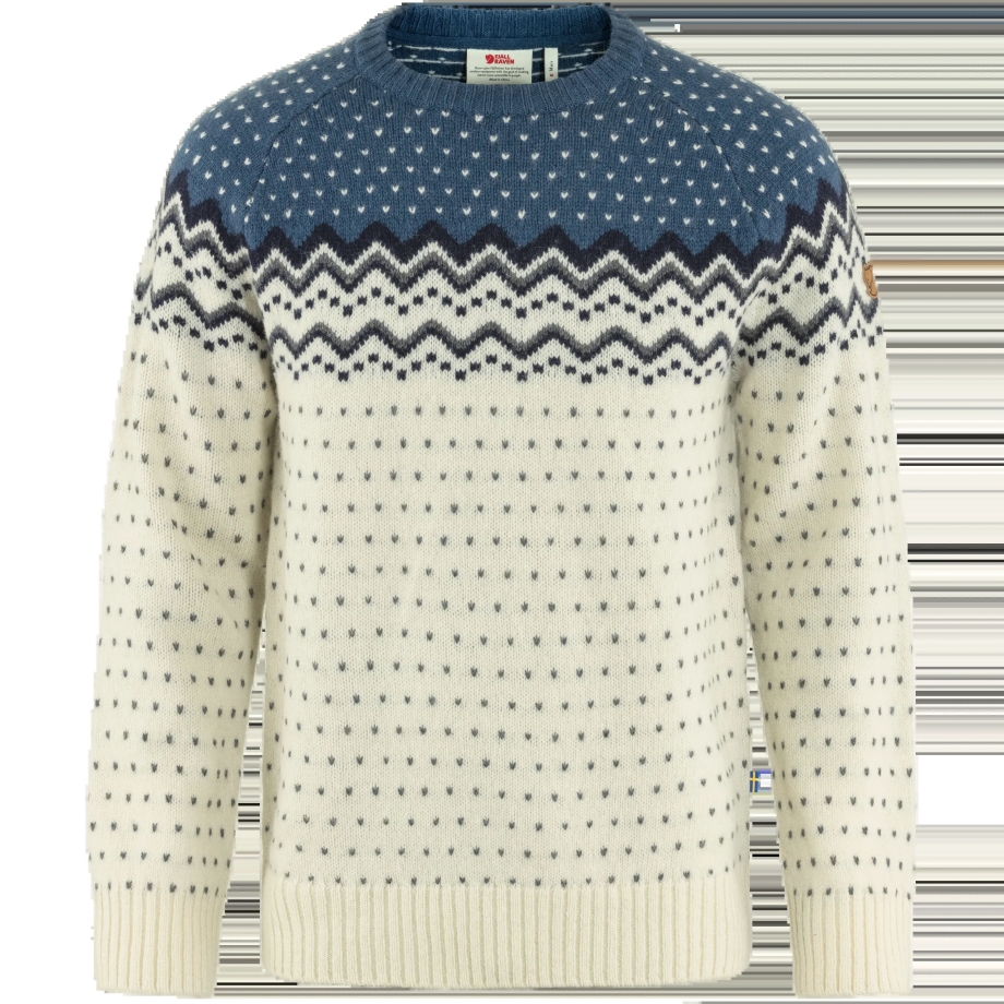 Övik Knit Sweater M Chalk White-Indigo Blue Fjällräven Canada
