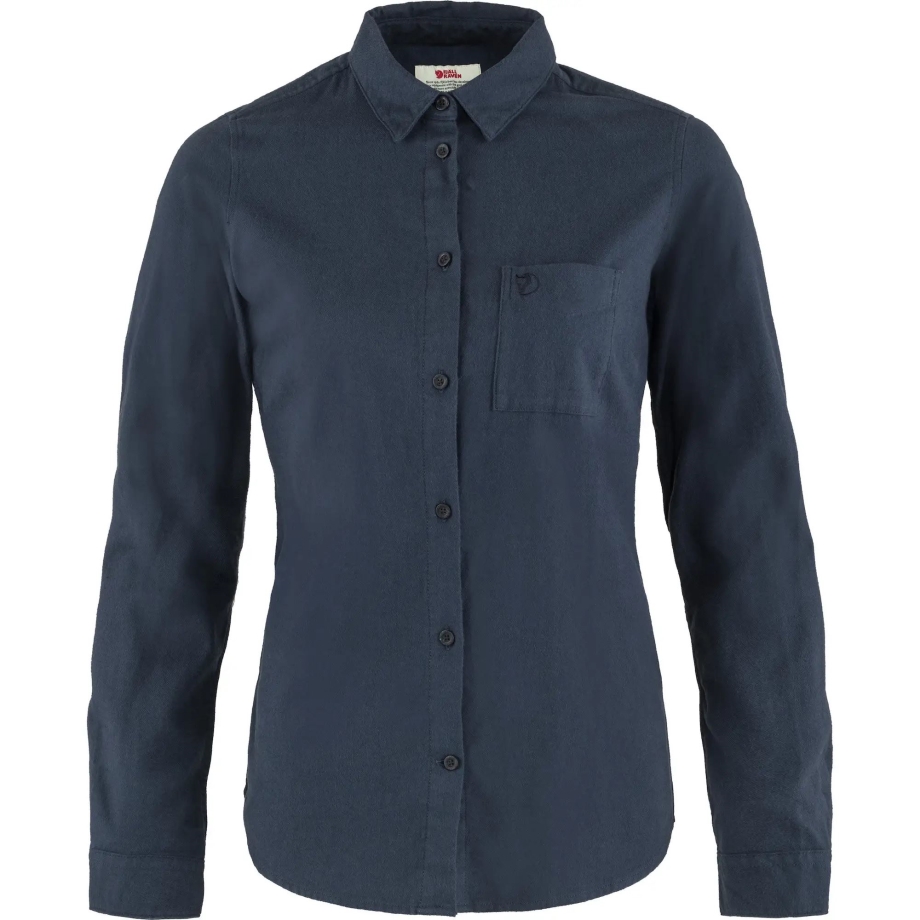 Övik Flannel Shirt W Navy-Navy Fjällräven Canada
