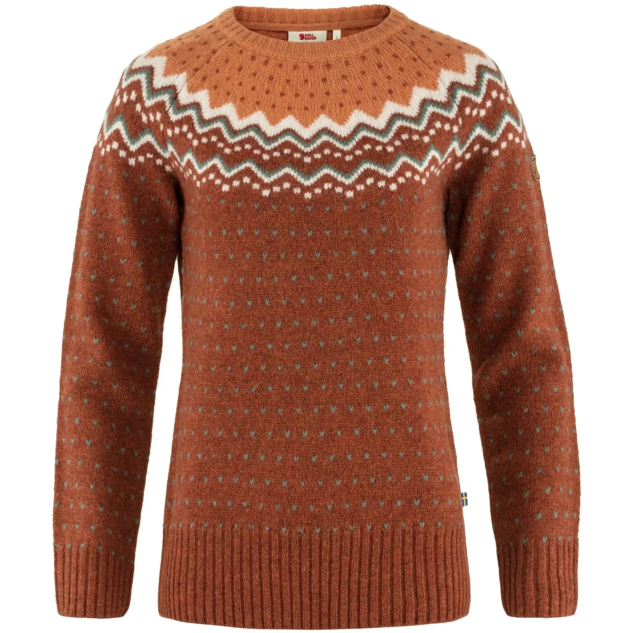 Övik Knit Sweater W Fjällräven Canada Autumn Leaf-Desert Brown