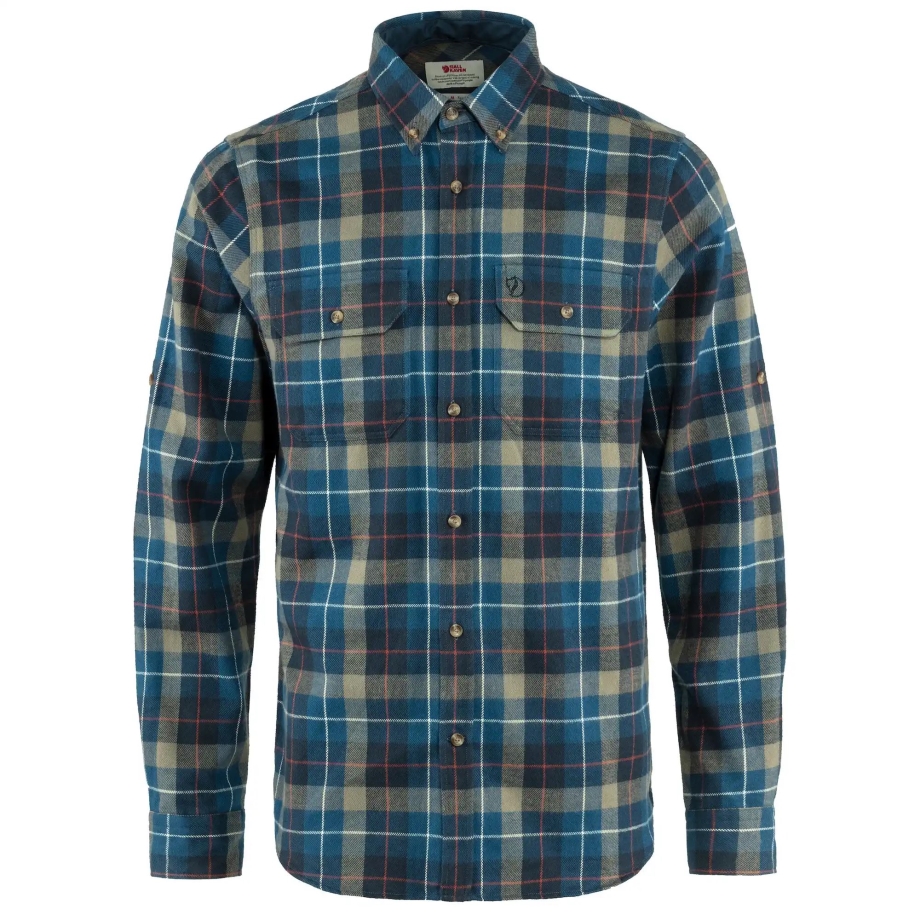 Singi Heavy Flannel Shirt M Fjällräven Canada Navy