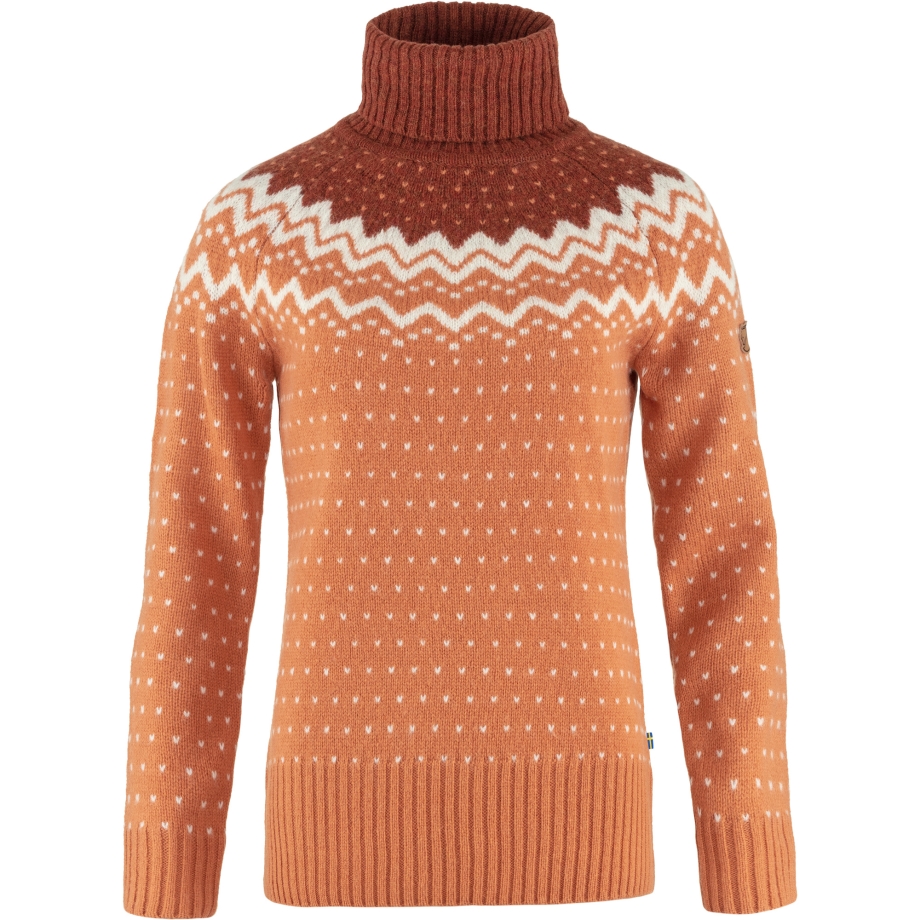 Övik Knit Roller Neck W Desert Brown-Autumn Leaf Fjällräven Canada