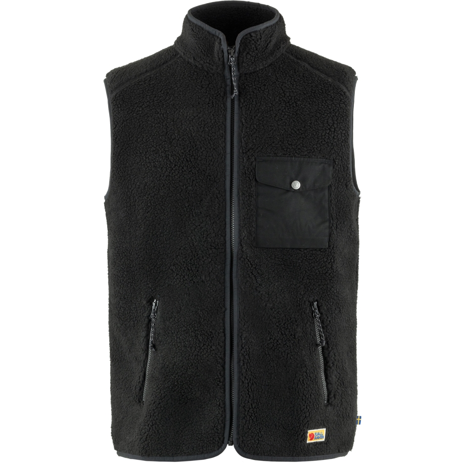 Black Vardag Pile Fleece Vest M Fjällräven Canada