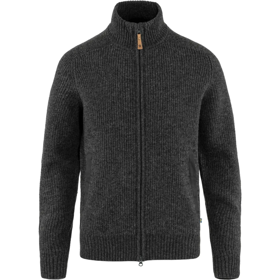 Fjällräven Canada Övik Zip Cardigan Knit M Dark Grey