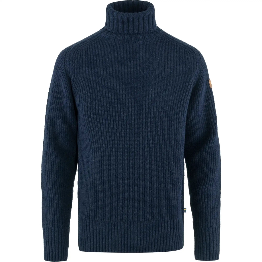 Dark Navy Övik Roller Neck Sweater M Fjällräven Canada