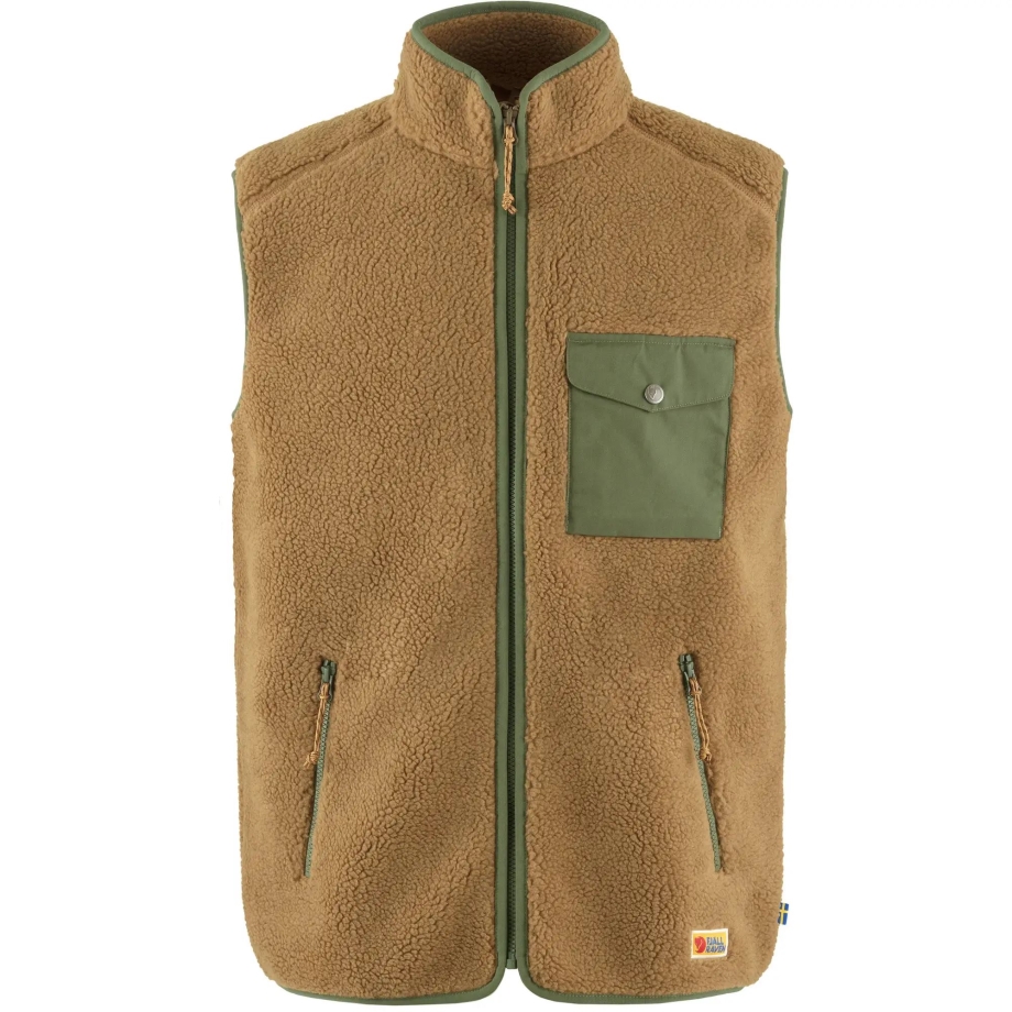 Buckwheat Brown-Laurel Green Fjällräven Canada Vardag Pile Fleece Vest M