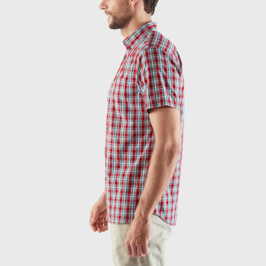 Fjällräven Canada Övik Shirt Ss M Green-Alpine Blue