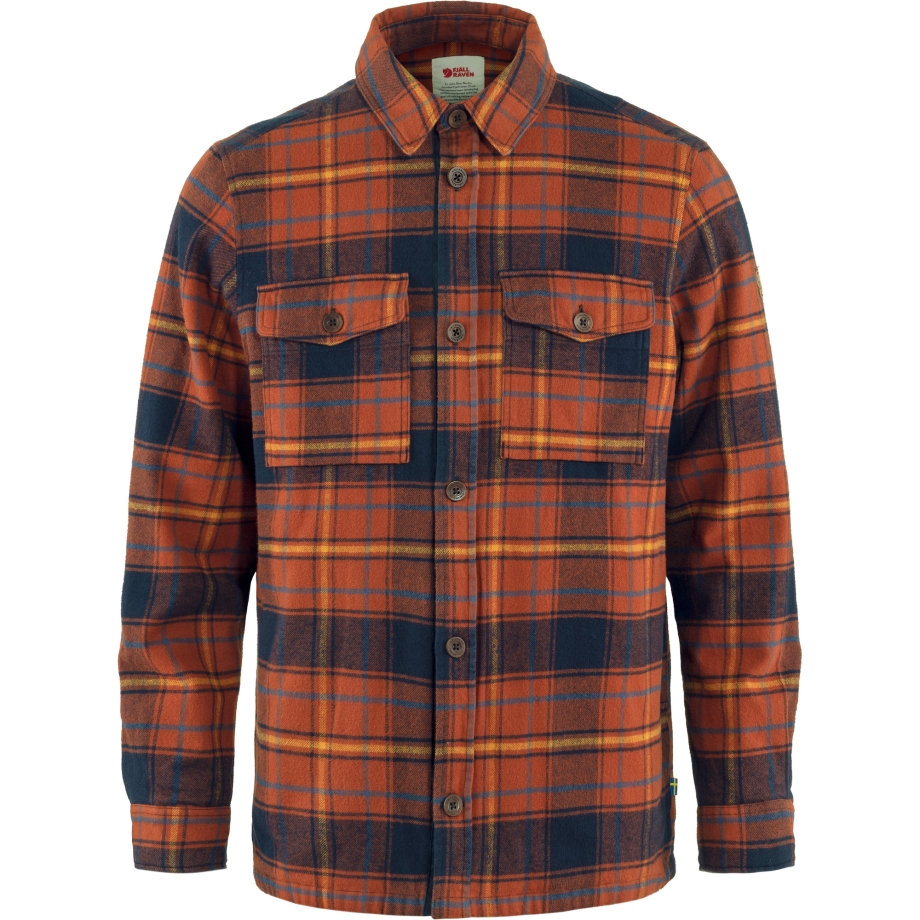 Autumn Leaf-Dark Navy Övik Lite Padded Shirt M Fjällräven Canada