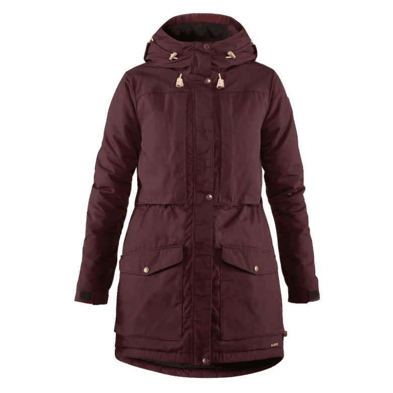 Singi Wool Padded Parka W Fjällräven Canada Dark Garnet