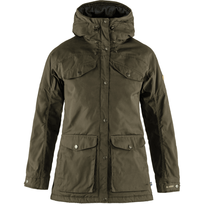 Dark Olive Fjällräven Canada Vidda Pro Wool Padded Jacket W