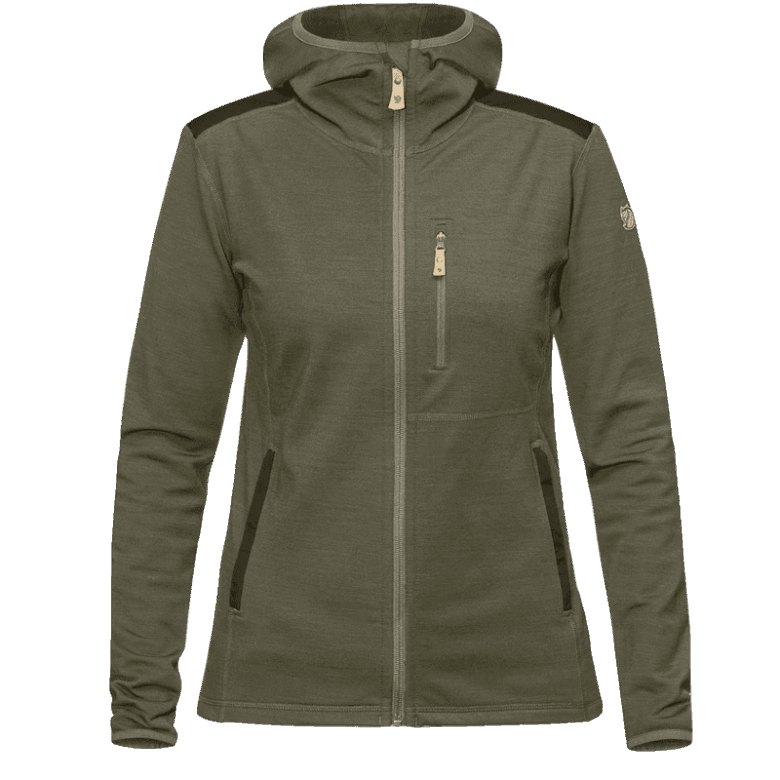 Fashion Keb Fleece Hoodie W Fjällräven Canada Laurel Green-Deep Forest