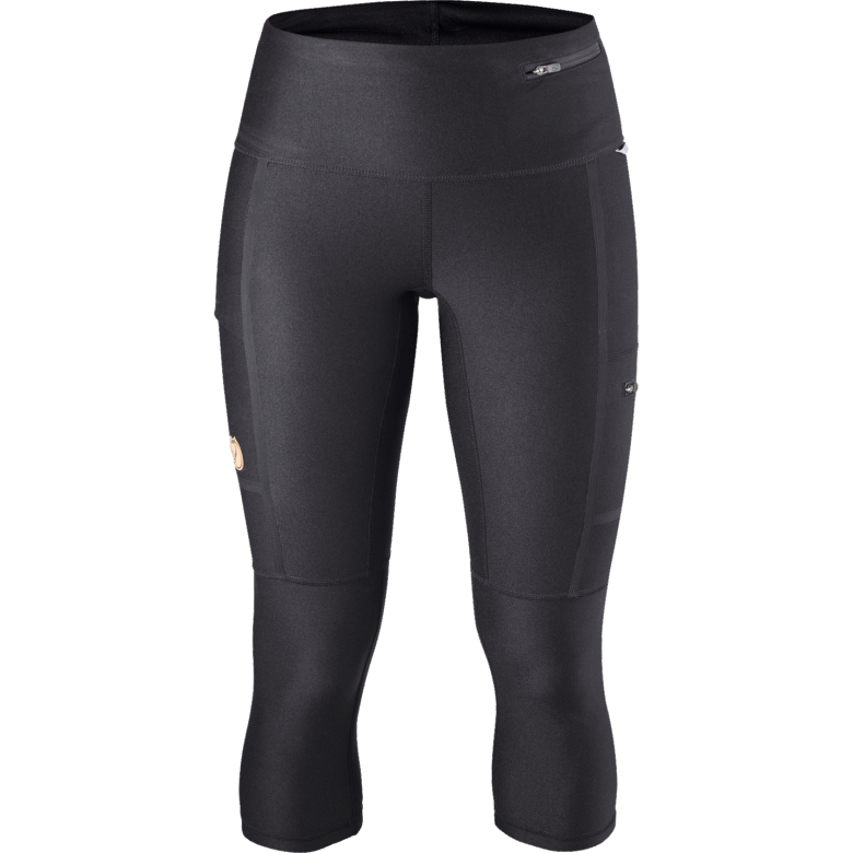 Black Fjällräven Canada Abisko Trekking Tights 3/4 W