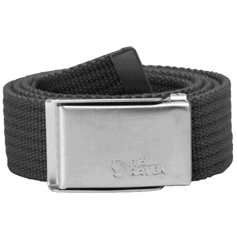 Fjällräven Canada Brand Merano Canvas Belt Dark Grey