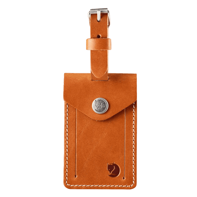 Leather Luggage Tag Fjällräven Canada Brand Leather Cognac