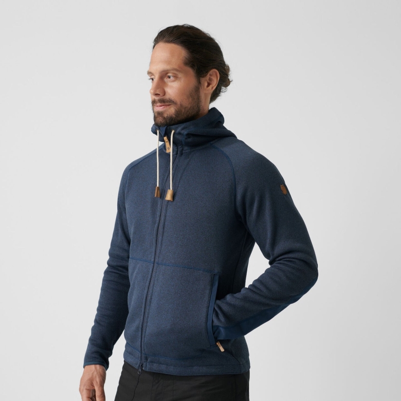 Fjällräven Canada Brand Övik Fleece Hoodie M Dark Grey