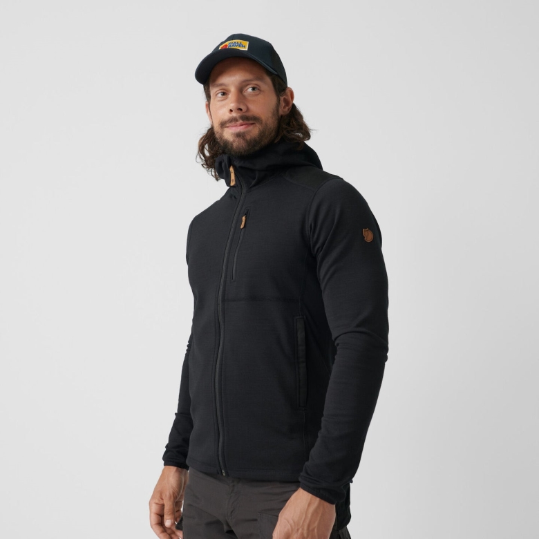 Black Keb Fleece Hoodie M Fjällräven Canada