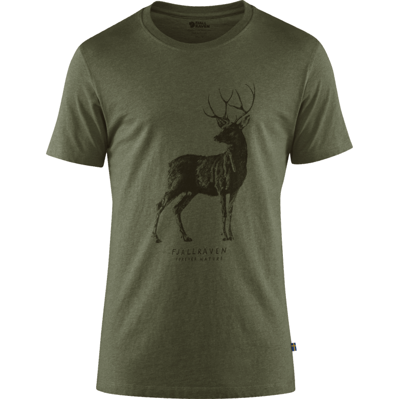 Deer Print T-Shirt M Fjällräven Canada Tarmac
