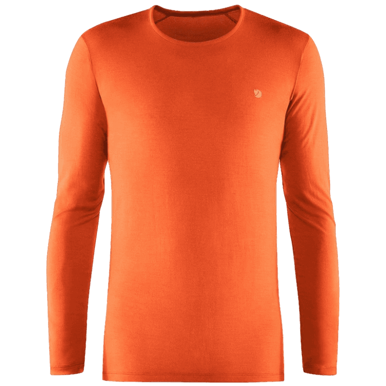 Bergtagen Thinwool Ls M - Hokkaido Orange Hokkaido Orange Fjällräven Canada