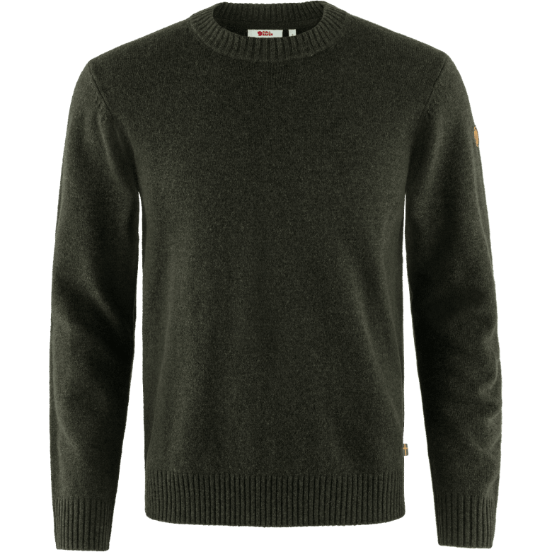 Dark Olive Fjällräven Canada Övik Round-Neck Sweater M