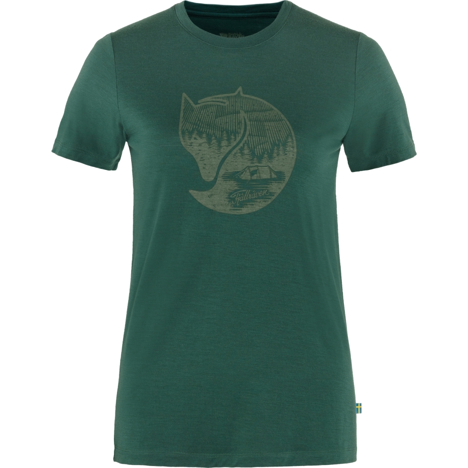 Abisko Wool Fox Ss W Arctic Green-Patina Green Fjällräven Canada