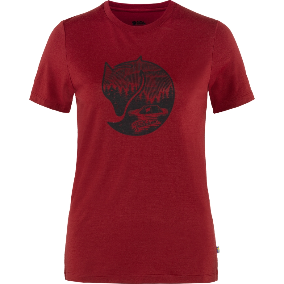 Fjällräven Canada Abisko Wool Fox Ss W Pomegranate Red-Dark Navy