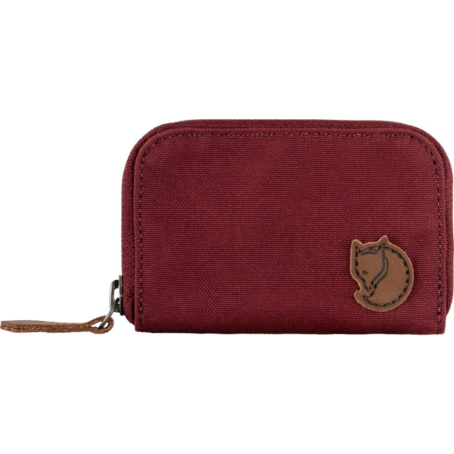 Bordeaux Red Fjällräven Canada Zip Card Holder