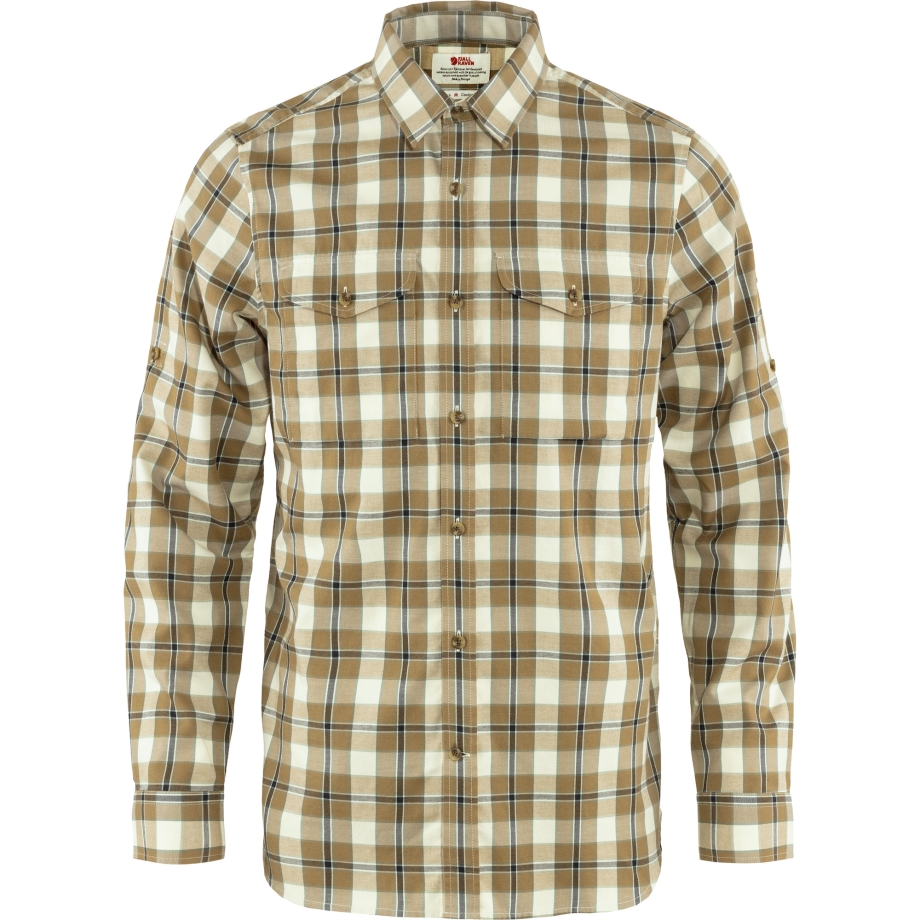 Fjällräven Canada Buckwheat Brown-Patina Green Singi Flannel Shirt Ls M
