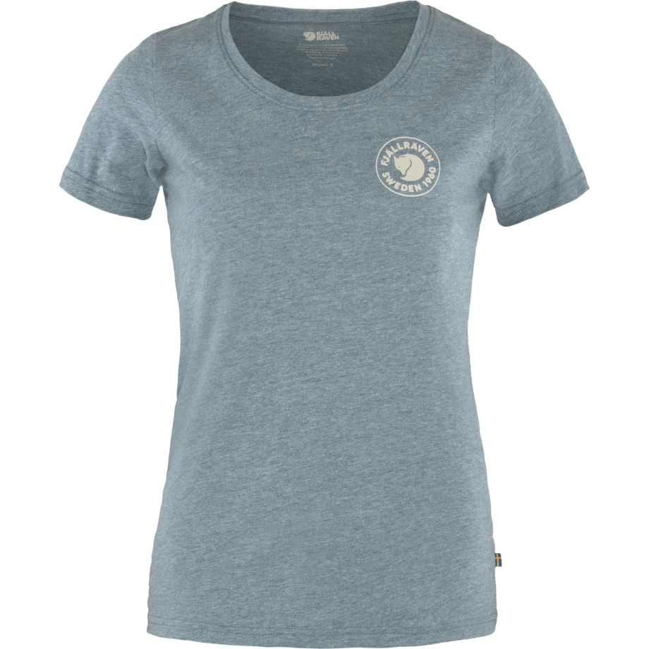 Fjällräven Canada Brand Indigo Blue-Melange 1960 Logo T-Shirt W