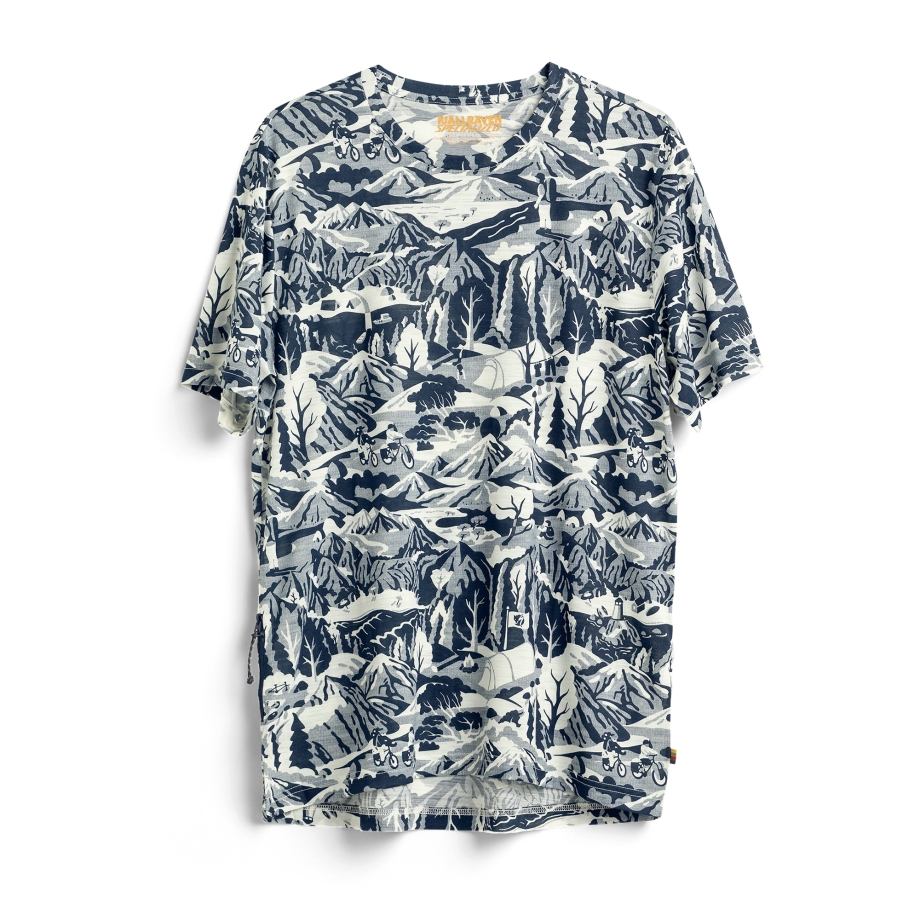 Fjällräven Canada Navy-Eggshell S/F Wool Caliswe T-Shirt M