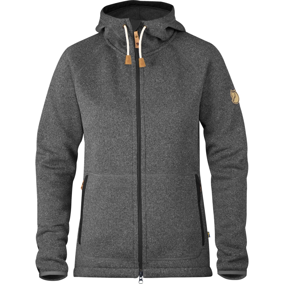 Fjällräven Canada Brand Dark Grey Övik Fleece Hoodie W