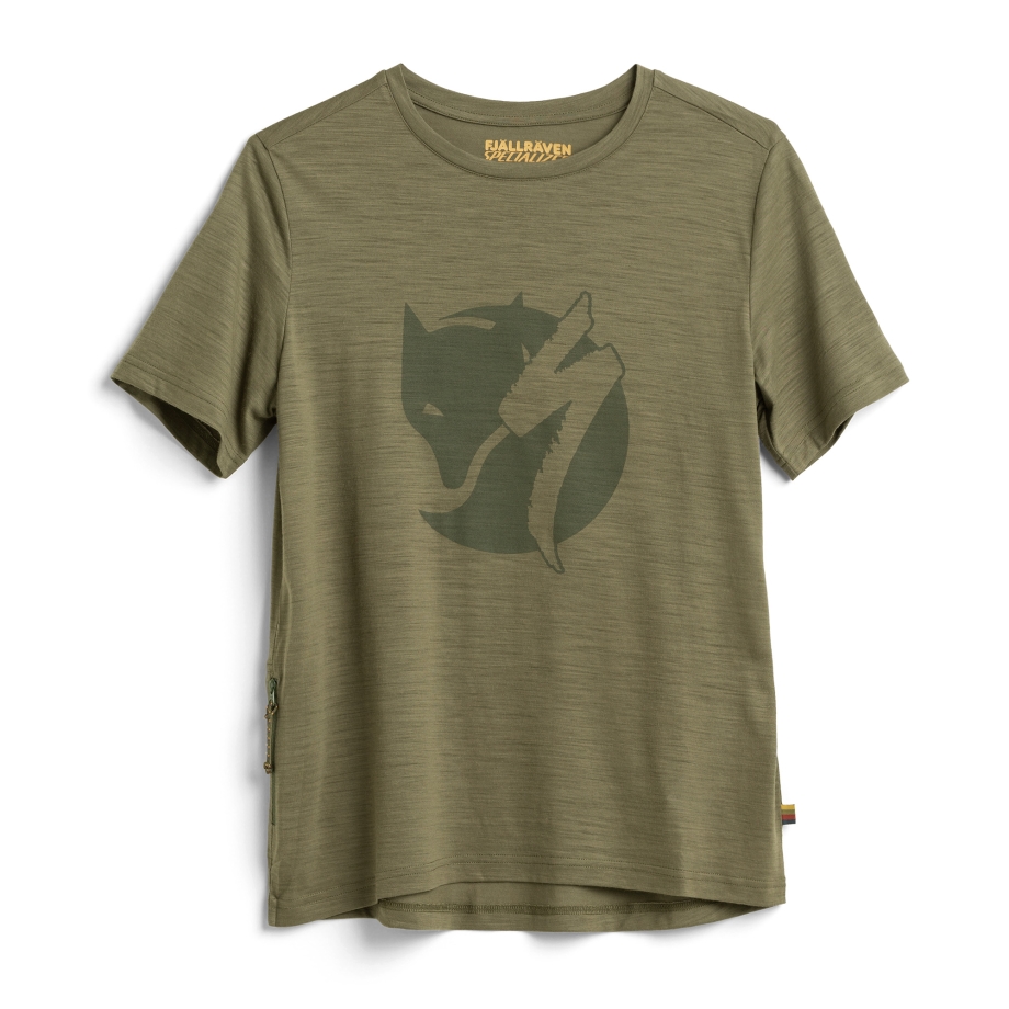 Fjällräven Canada Brand S/F Wool T-Shirt W Green