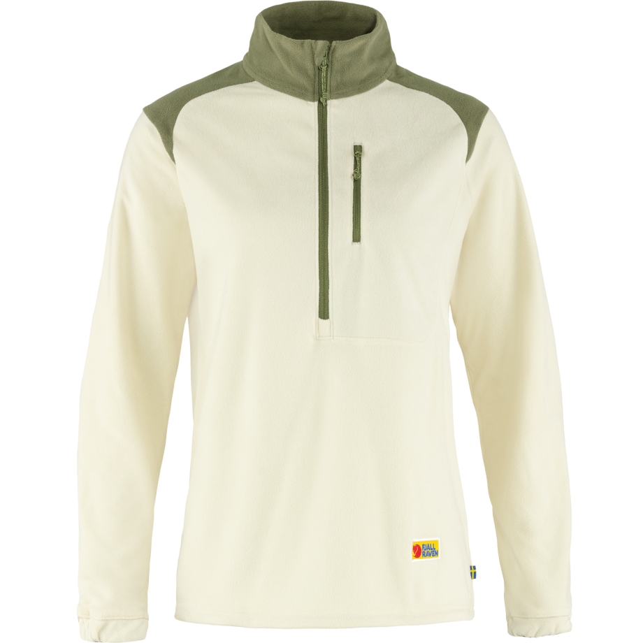 Chalk White-Light Olive Fjällräven Canada Vardag Lite Fleece W